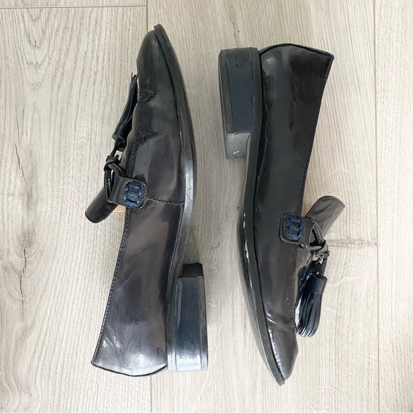 IMNYC ISAAC MIZRAHI Patent Leather Tassel Loafers - Picture 2 of 4